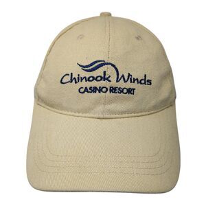 Chinook Winds Casino Resort Strapback Hat Tan One Size Adjustable